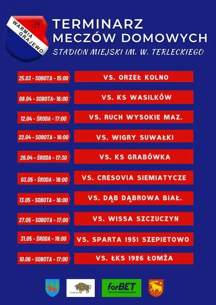 Harmonogram meczów Polski