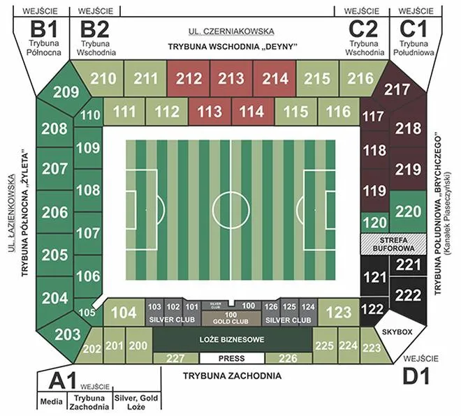 Miejsca na stadionie